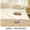 Sábana Bajera Ajustable de Algodón Lavado de Color Sólido Pieza Única Dormitorio de Estudiantes Individual Cubrecama Individual Grueso Protector de Colchón Simmons