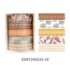 Fita Adesiva Estilo Sal Vintage Manual Cor Sólida Fofo Coração de Menina Diário Colagem Adesivos Decorativos