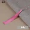 Atacado 13cm Seda de Gelo Fechado Borla Estilo Chinês Pingente de Leque Marcador de Página Acessórios de Pendurar em Roupas Espinho Decorativo Joias Borla Decorativa