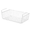 Cesta de armazenamento de ferro suspensa sob o armário para cozinha doméstica, prateleira de armazenamento multifuncional para o fundo do armário, atacado