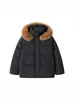 Chaqueta de Plumón Gruesa y Cálida 2026 para Parejas, Abrigo Puffer Corto Desmontable con Cuello de Piel para Hombre, Chaqueta de Algodón de Invierno para Mujer