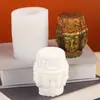 Molde de Silicona para Velas Aromáticas con Forma de Buda, Molde de Silicona para Hacer Adornos de Decoración de Interior con Forma de Buda, Bricolaje