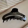 Pinza para el cabello de acetato retro francés, accesorios para el cabello, elegante pinza de tiburón de nicho, pinza para el cabello grande de alta calidad, horquilla negra