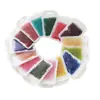 Diamantes sueltos de resina más vendidos transfronterizos 3 mm fondo puntiagudo redondos transparentes diamantes de colores mixtos diamantes AB materiales de relleno para resina DIY pedrería