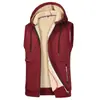{Transfronterizo} Chaleco de Estilo Nuevo Forrado de Polar Hecho de Lana y Lana de Cordero con Capucha, Sin Mangas, Chaqueta de Corte Holgado