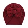 Gorro Quente para Bebê Estilo Novo Europeu e Americano, Lindo Gorro Infantil com Laço Nó, Gorro Pulôver Macio para Bebê para Todas as Estações
