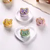 Brinquedo Divertido de Comida Artificial Japonês e Coreano Arco Macaron Acessórios de Sobremesa de Resina Acessórios para Casa de Brincar DIY Chaveiro
