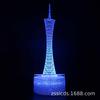 Série de iluminação para fornecimento transfronteiriço Pirâmide 3D luz noturna colorida controle remoto plug-in LED toque luminária de mesa luminária de presente