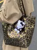 Bolso de mano retro con estampado de leopardo para mujer, tendencia de verano 2025, estilo western casual, gran capacidad, para el trabajo, para ir de compras, bolso de hombro