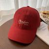Gorra de béisbol marrón para mujer, estilo americano, extra grande, profunda, de ala ancha, con aspecto de cara pequeña, parte superior profunda, estilo coreano, gorra con visera de circunferencia de cabeza grande y todo fósforo.