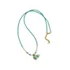 Collar de Trébol y Calabaza de Esmalte Colorido de Primavera, Accesorio Versátil de Moda de Alta Gama, Collar de Nicho de Lujo Ligero
