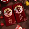 2026 Nuevo Estilo Ceremonia del Té Sobres Rojos Creativos Boda Bolsas de Sobres Rojos de Terciopelo Sobres Rojos de Boda para Cambio de Dirección Regalos de Dinero Bolsas de Boda de Mil Yuanes