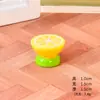 Conjunto de Móveis Miniatura com Tema de Limão, Cenas Simuladas de Quarto e Sala de Estar, Comida e Brinquedos em Resina Miniatura