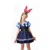 Disfraz de Halloween Zootopia Familia Masculina y Femenina Judy Coneja Oficial de Policía Traje Cos Completo Pareja Disfraz de Escenario