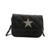 Hilo de Bordado Lingge Cadena de Estrella de Cinco Puntas Brillante Bolso Cuadrado Pequeño 2024 Verano Estilo Occidental Casual Bolso de Hombro Bolso Cruzado para Viajar