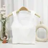 Nuevo Tipo I-Back Amoníaco Puro 32 Pines Taza Fija Ropa Interior para Mujer Sin Aros de Acero con Almohadilla en el Pecho Sujetador Base Casual