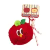 Muñeca de Manzana Pequeña de Dibujos Animados Lindos Set de Tres Piezas Colgante para Niñas, Monedero para Auriculares, Bolsa de Almacenamiento, Correa, Colgante Pequeño para Mochila