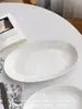 Alta Calidad Original Francés Lujo Accesible Relieve Romano Cerámica Blanca Hogar Restaurante Tazón para Sopa Tazón para Arroz