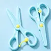 Tijeras de plástico de seguridad para niños de primaria, amigables con la mano, no pellizcan, adecuadas para cortar papel, punta redonda, seguras para las manos