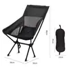Silla lunar de respaldo alto para exteriores transfronteriza, silla de pesca ligera y portátil, silla espacial transpirable para acampar y descansos para comer, silla plegable