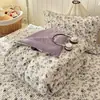 Juego de Edredón de Verano de Cuatro Piezas con Estampado de Dibujos Animados, Edredón Refrescante de Verano, Edredón para Aire Acondicionado, Juego de Cubre Cama, Juego de Ropa de Cama de Tres Piezas para Dormitorio de Estudiantes