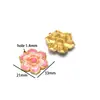 Suministro Exclusivo Transfronterizo de Acero Inoxidable Color Dorado Flor de Cinco Pétalos Colgante de Piedra Preciosa Accesorios para Collares Pulseras Joyería Venta al por Mayor