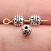 5.8X5.3X5.3Mm, Diámetro del Agujero Aproximadamente 1.5mm, 0.53g, Color Plata Antigua, Cuentas Espaciadoras Redondas