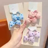 Lazo para el pelo de tela con forma de corazón y flor para niños, Cuerda para el pelo de bebé, Banda elástica de alta elasticidad, Lazo para moño, Accesorio para el pelo de niñas
