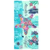 Toalla de Playa de Microfibra Transfronteriza Suave Absorbente Secado Rápido Chal Deportivo Toalla Secado Rápido Natación Toalla de Baño Estampada