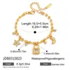 Pulsera Jieding de Acero Inoxidable Blanco con Pedrería Europea y Americana para Mujer, Pulsera de Lujo Ligero de Gama Alta, Acero de Titanio Antidesvanecimiento Joyería Transfronteriza para Mujer