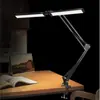 Suprimento Especial Transfronteiriço Iluminação de Estudo LED Luminária de Mesa Luminária de Leitura Lâmpada de Duas Cabeças com Clipe de Braço Longo Luminária de Proteção para os Olhos para Trabalho no Computador