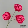 Flor de simulación rojo rosa explota sala de bodas rojo rosa flores falsas para bodas con venta al por mayor de fábrica