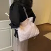 Bolso de cadena de alta gama con patrón de rombos para mujer, nuevo bolso de hombro de moda 2026, bolsa de mano tipo tote de gran capacidad para el día a día