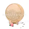 Corazón de Madera Forma de Estrella de Madera Creativa Tarro de Recompensas Tarro de Deseos para Niños con Soporte Tarro de Recompensas de Puntos de Aprendizaje de Autodisciplina