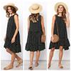 Vestido holgado con cuello redondo, sin mangas y lunares (9546# AliExpress 2020 Amazon)
