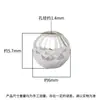 Cuentas espaciadoras de 6 MM, plata de ley S925, electrochapadas, finamente elaboradas con patrones cortados a láser, cuentas redondas facetadas, cuentas con forma de linterna, cuentas sueltas para pulsera, accesorios