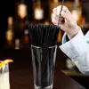 Tubo Negro Ecológico para Beber Popote Taza de Cóctel para el Hogar Barra Especial Popote Negro Curvado Popote Artístico Popote Corto