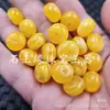 Flocos Flutuantes Fluorescentes para Água Salgada Fivela de Jade de Cera de Abelha Contas de Ábaco Contas Soltas Cera de Abelha Amarela Cor de Óleo de Galinha Contas Espaçadoras para Joias Acessórios