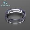 Fábrica atacado em forma de ovo plano plano curvo branco transparente zircão pedra nua artificial oval plana brilhante cz