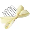 Accesorios para el Cabello con Lazo de Tela Lisa Simple Japonés Coreano Peine para el Cabello Estilo Dulce Suave Parte Posterior de la Cabeza Cráneo Alto Peine Superior Adornos