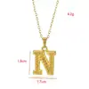 Moda Transfronteriza de Alta Venta, Sencillo, 26 Letras Inglesas, Colgante de Acero Inoxidable de Imitación Oro 18K, Collar de Gama Alta, Venta al por Mayor