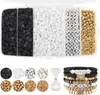 Set para Hacer Joyería 6 Compartimentos 6000 Arcilla Pulsera de la Amistad Redondas Planas Cuentas de Arcilla con Letras DIY Cuentas de Arcilla Suave