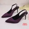 2025 Novo Estilo de Inverno Baotou Bico Fino Salto Agulha Sexy Salto Alto Vendas Diretas de Fábrica Comércio Exterior Transfronteiriço Sapatos Femininos