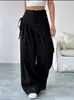 Pantalones de Traje para Mujer 2026 Sudeste Asiático Transfronterizo Nuevo Estilo Holgados Adelgazantes de Gama Alta de Pierna Ancha Pantalones Linterna para Mujer Verano