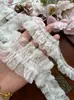 Puntos DIY Malla Ancha Extendida Ropa de Bebé Volante Plisado Borde de Falda Decorativo Encaje