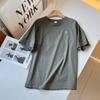 ¡Un vegetariano con el mismo estilo! ¡Espalda hueca! Camiseta casual de manga corta, cuello redondo, color de contraste, etiqueta pequeña, secado rápido, transpirable, a la moda, versátil