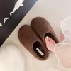 Pantuflas de peluche a la moda y cómodas para mujer, primavera, otoño, invierno 2026, nuevas pantuflas Birkenstock slip-on de suela gruesa para el hogar