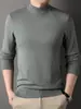 Suéter de Cuello Alto Medio para Hombre 2026 Otoño/Invierno de Punto de Manga Larga Pulóver Holgado de Cuello Medio Suéter Engrosado