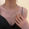Collar metálico cuadrado geométrico minimalista de estilo coreano para mujer, cadena de clavícula con diseño de nicho ligero y de lujo para todo tipo de ocasiones, para verano.