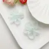 Enfeites de Flores de Cinco Pétalas em Renda de Seda Brilhante DIY, Acessórios de Flores Bordados à Mão com Pérolas, Presilhas para Cabelo de Crianças, Bolsas, Acessórios para Roupas